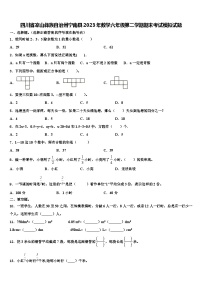 四川省凉山彝族自治州宁南县2023年数学六年级第二学期期末考试模拟试题含解析