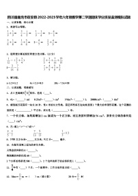 四川省南充市蓬安县2022-2023学年六年级数学第二学期期末学业质量监测模拟试题含解析