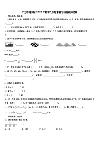 广元市朝天区2023年数学六下期末复习检测模拟试题含解析