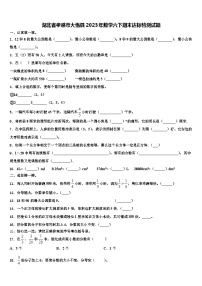 湖北省孝感市大悟县2023年数学六下期末达标检测试题含解析