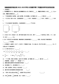 湖南省衡阳市衡东县2022-2023学年六年级数学第二学期期末教学质量检测试题含解析