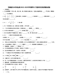 甘肃省天水市武山县2022-2023学年数学六下期末综合测试模拟试题含解析