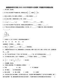 福建省泉州市丰泽区2022-2023学年数学六年级第二学期期末检测模拟试题含解析