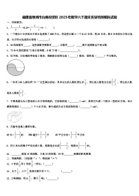 福建省泉州市台商投资区2023年数学六下期末质量检测模拟试题含解析