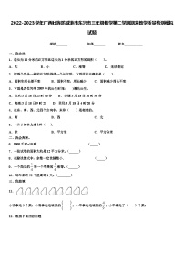 2022-2023学年广西壮族防城港市东兴市三年级数学第二学期期末教学质量检测模拟试题含解析