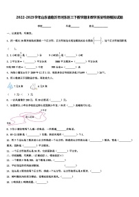 2022-2023学年山东省临沂市河东区三下数学期末教学质量检测模拟试题含解析