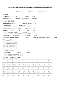 2022-2023学年河北省石家庄市高邑县三下数学期末质量检测模拟试题含解析