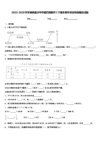 2022-2023学年陕西省汉中市镇巴县数学三下期末教学质量检测模拟试题含解析