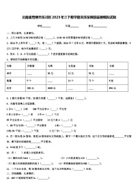 云南省昆明市东川区2023年三下数学期末质量跟踪监视模拟试题含解析