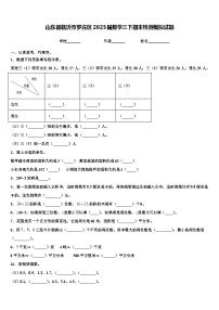 山东省临沂市罗庄区2023届数学三下期末检测模拟试题含解析