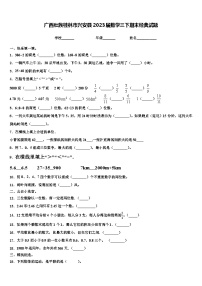 广西壮族桂林市兴安县2023届数学三下期末经典试题含解析