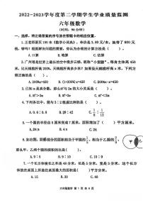 山东省青岛市平度市2022-2023学年六年级下学期小升初期末质量监测数学试卷