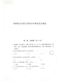 西师版五年级数学下册2023年期末综合测试