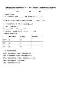 甘肃省临夏回族自治州康乐县2022-2023学年数学三下期末教学质量检测试题含解析