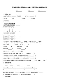 甘肃省平凉市华亭县2023届三下数学期末监测模拟试题含解析