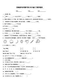 甘肃省平凉市静宁县2023届三下数学期末含解析