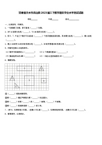 甘肃省天水市武山县2023届三下数学期末学业水平测试试题含解析