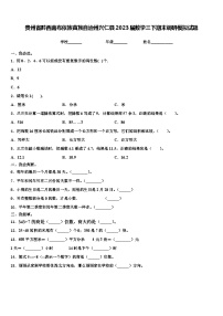 贵州省黔西南布依族苗族自治州兴仁县2023届数学三下期末调研模拟试题含解析