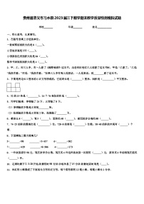 贵州省遵义市习水县2023届三下数学期末教学质量检测模拟试题含解析