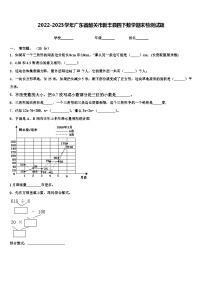 2022-2023学年广东省韶关市新丰县四下数学期末检测试题含解析