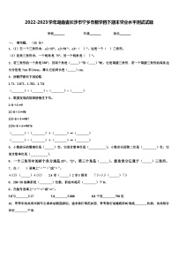 2022-2023学年湖南省长沙市宁乡市数学四下期末学业水平测试试题含解析