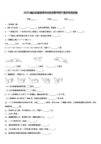 2023届山东省滨州市沾化区数学四下期末检测试题含解析