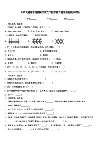 2023届湖北省黄冈市武穴市数学四下期末监测模拟试题含解析