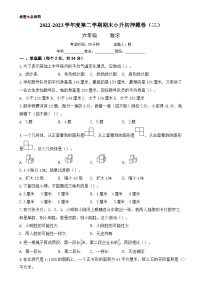 小升初押题卷（三）人教版六年级数学下册期末期末模拟检测试卷