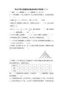 人教版数学六年级下学期毕业升学全真模拟训练密卷重点学校卷（三）