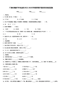 广西壮族南宁市马山县2022-2023学年数学四下期末综合测试试题含解析