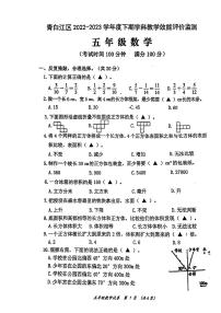 四川省成都市青白江区实验小学2022-2023学年五年级下学期数学期末考试