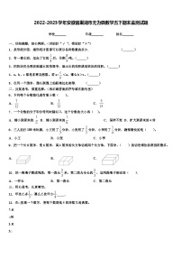 2022-2023学年安徽省巢湖市无为县数学五下期末监测试题含解析