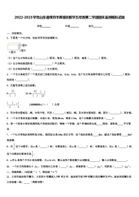 2022-2023学年山东省潍坊市潍城区数学五年级第二学期期末监测模拟试题含解析