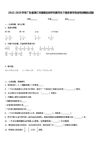 2022-2023学年广东省湛江市雷阳实验学校数学五下期末教学质量检测模拟试题含解析