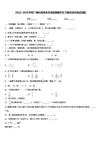 2022-2023学年广西壮族来宾市武宣县数学五下期末综合测试试题含解析