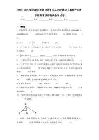 2022-2023学年湖北省黄冈市浠水县团陂镇团人教版六年级下册期末调研测试数学试卷（含答案解析）