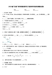 2023届广东省广州市增城区数学五下期末教学质量检测模拟试题含解析