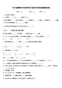 2023届泰州市兴化市数学五下期末学业质量监测模拟试题含解析