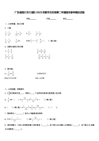 广东省阳江市江城区2023年数学五年级第二学期期末联考模拟试题含解析