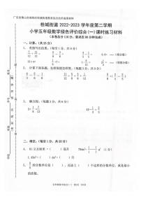 广东省佛山市南海区桂城街道2022-2023学年五年级下学期数学期末绿色评价综合一