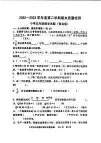 山东省泰安市新泰市2022-2023学年五年级下学期期末数学试题