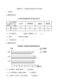 暑期专训—条形统计图(试题)人教版四年级上册数学