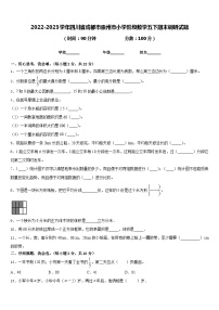 2022-2023学年四川省成都市崇州市小学阶段数学五下期末调研试题含答案