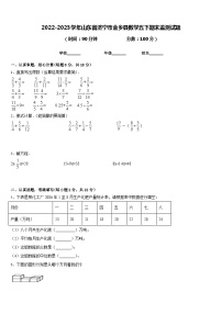 2022-2023学年山东省济宁市金乡县数学五下期末监测试题含答案