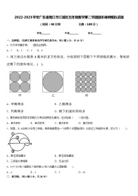 2022-2023学年广东省阳江市江城区五年级数学第二学期期末调研模拟试题含答案