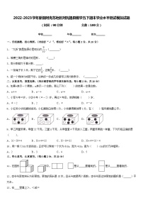 2022-2023学年新疆阿克苏地区阿瓦提县数学五下期末学业水平测试模拟试题含答案