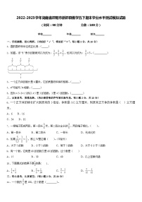 2022-2023学年湖南省邵阳市新邵县数学五下期末学业水平测试模拟试题含答案