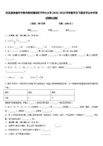 河北省承德市平泉市青河镇闫杖子中心小学2022-2023学年数学五下期末学业水平测试模拟试题含答案