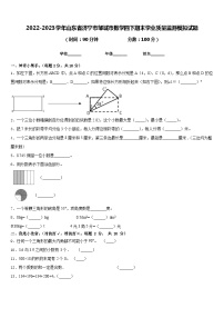 2022-2023学年山东省济宁市邹城市数学四下期末学业质量监测模拟试题含答案