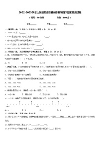 2022-2023学年山东省枣庄市滕州市数学四下期末检测试题含答案